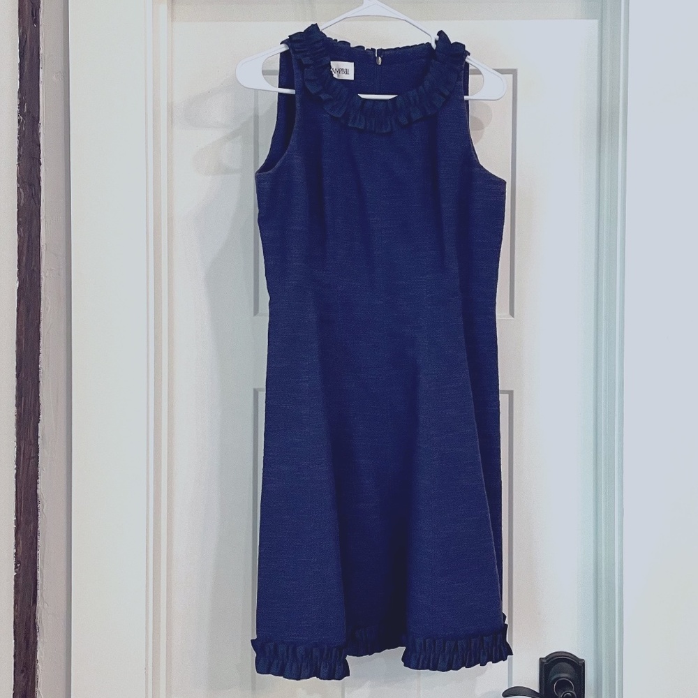 SARA CAMPBELL NAVY BLUE SLEEVELESS COCKTAIL PARTY DRESS SIZE 4